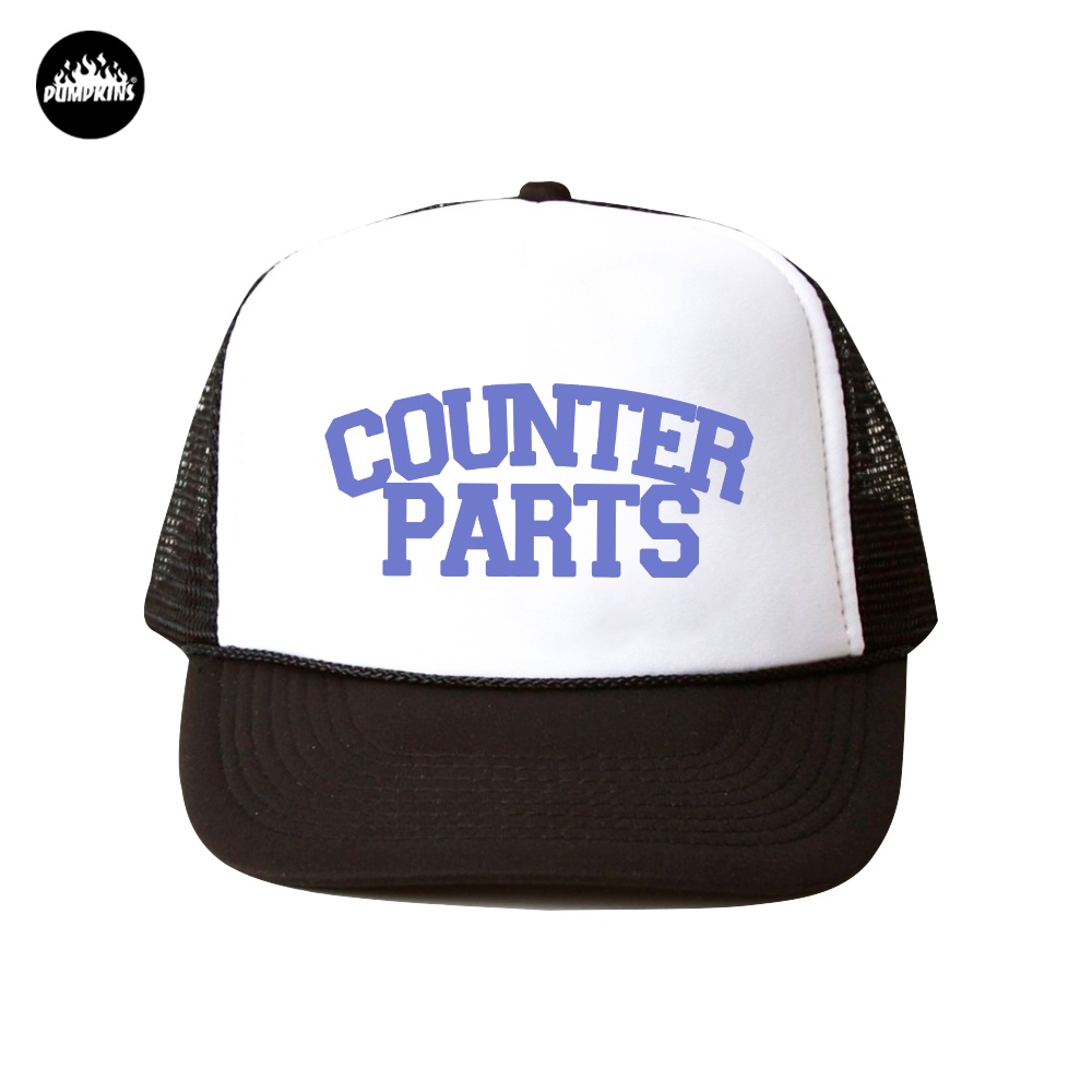 Trucker Hat Band COUNTERPARTS Logo Topi Jaring Band Merchandise Hardcore