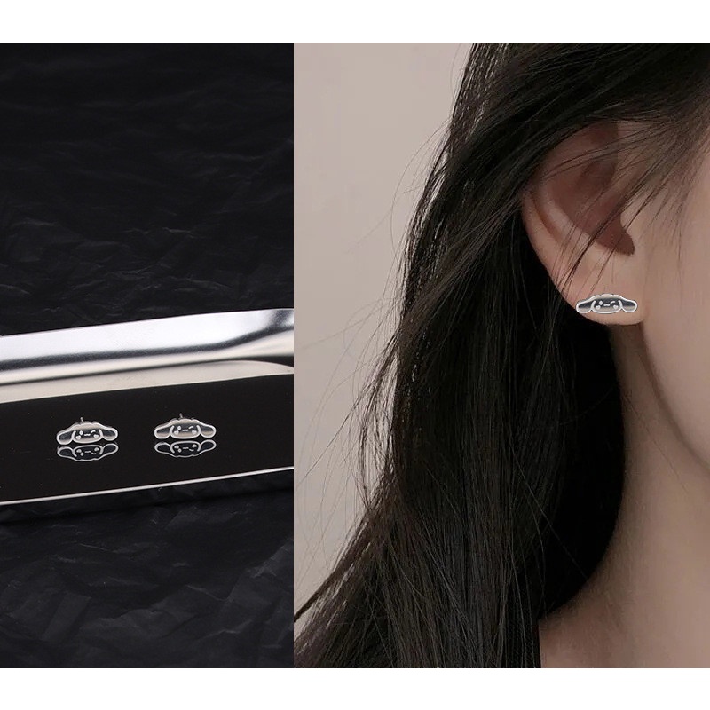 Anting Tusuk Bahan Titanium Steel S925 Silver Hypoallergenic Untuk Wanita