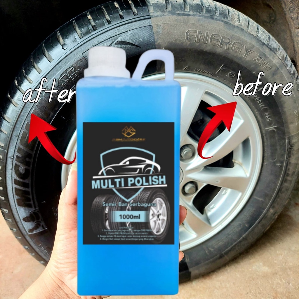 MULTI POLISH 250ml Semir Ban Serbaguna, multifungsi Bisa untuk Ban, Body, dasboart dan interior