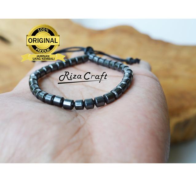 Gelang Tasbih Batu Blustin Hitam Asli 33 Butir Kualitas Terbaik