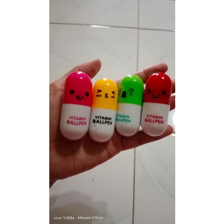 

Bolpoin Kapsul Pulpen Karakter Emoticon Pena Vitamin Mainan Anak Termurah