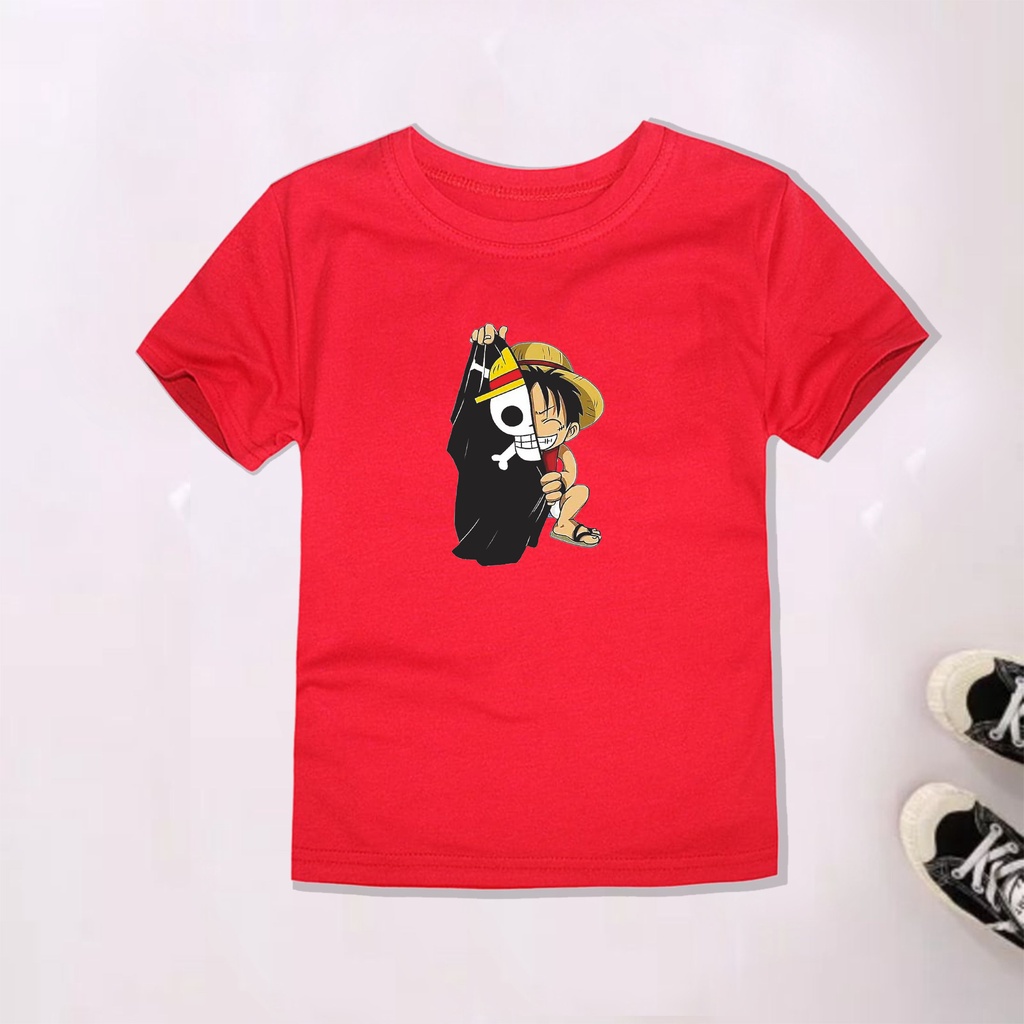 PVJ - Baju One Piece Anak Laki Laki Kaos Anime Luffy