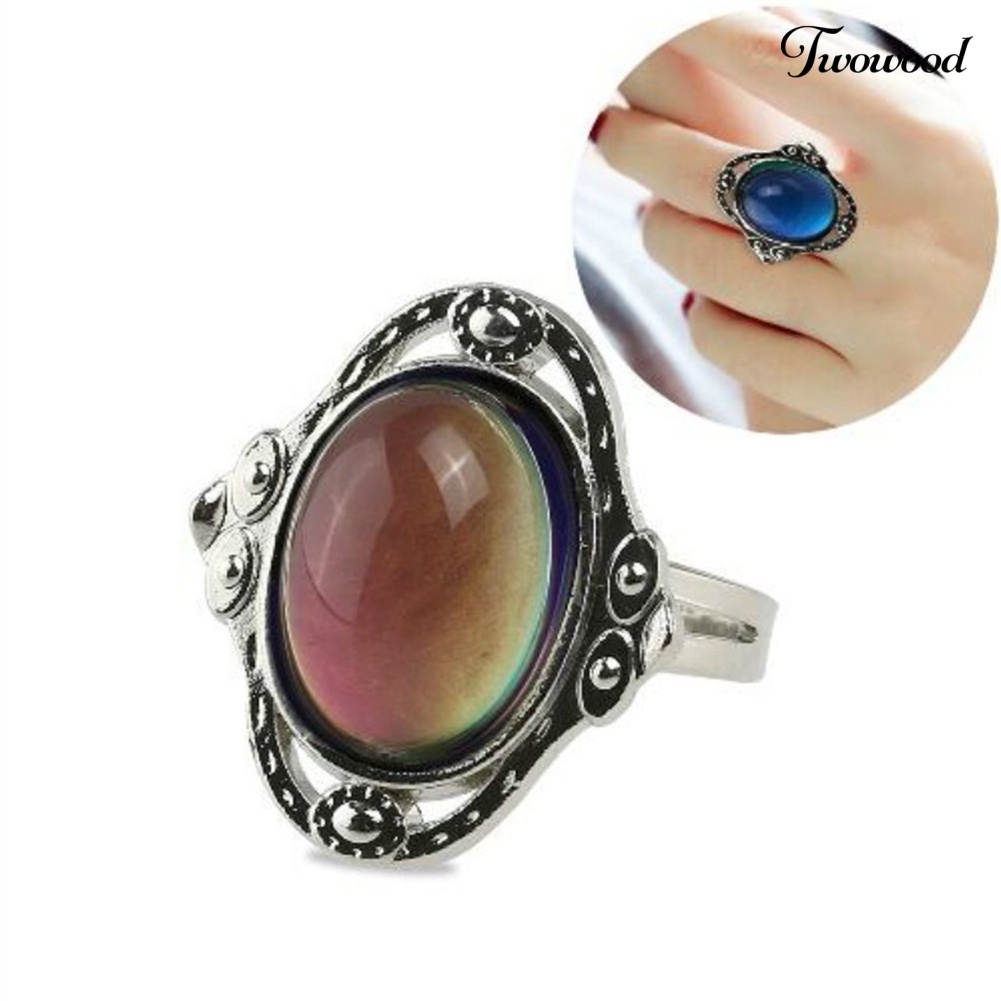 Cincin Berubah Warna Sesuai Suhu Gaya Vintage Untuk Unisex