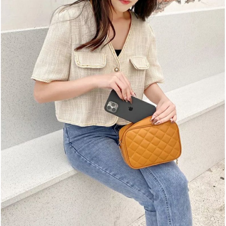 dem_sare / DS1178  CLARA Tas Selempang Wanita Fashion Korea Murah Tas Selempang Bahu Wanita Remaja Tali rantai