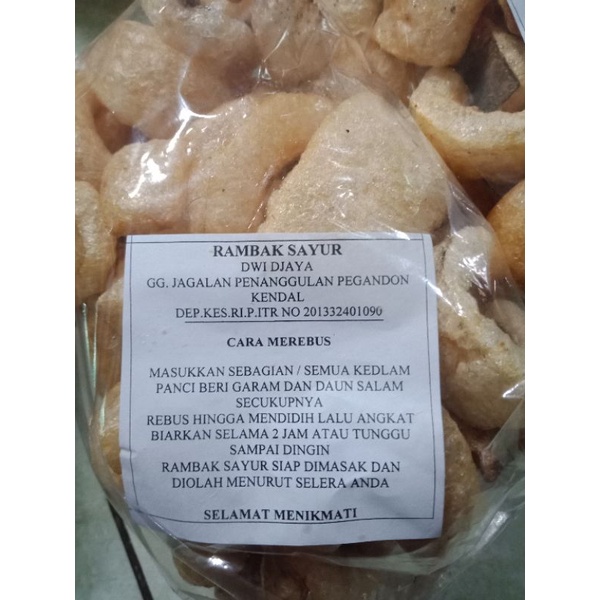 

Rambak sayur krecek kulit sapi asli