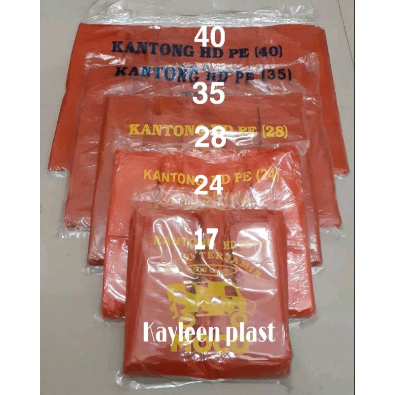 Grosir Kantong Plastik Kresek Merah Tebal Uk 17 24 28 35 40