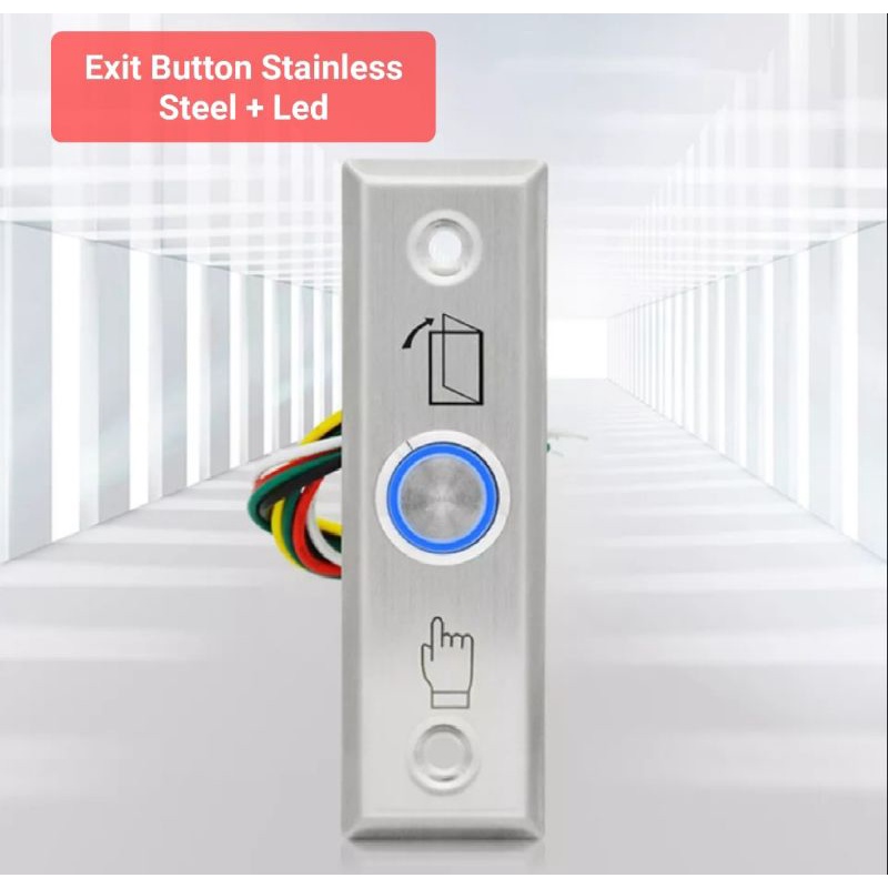 Exit Button Push Button Stainless tombol exit keluar RFID Access Control