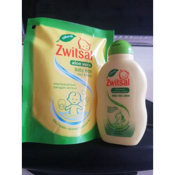 Zwitsal Baby Hair Lotion 50Ml: Free Baby Bath Hair &amp; Body Refill 55Ml