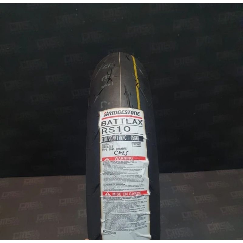 Ban Luar Motor Merk Battlax / Bridegestone Ukuran 120/70-17 RS10 Tubeless Universal