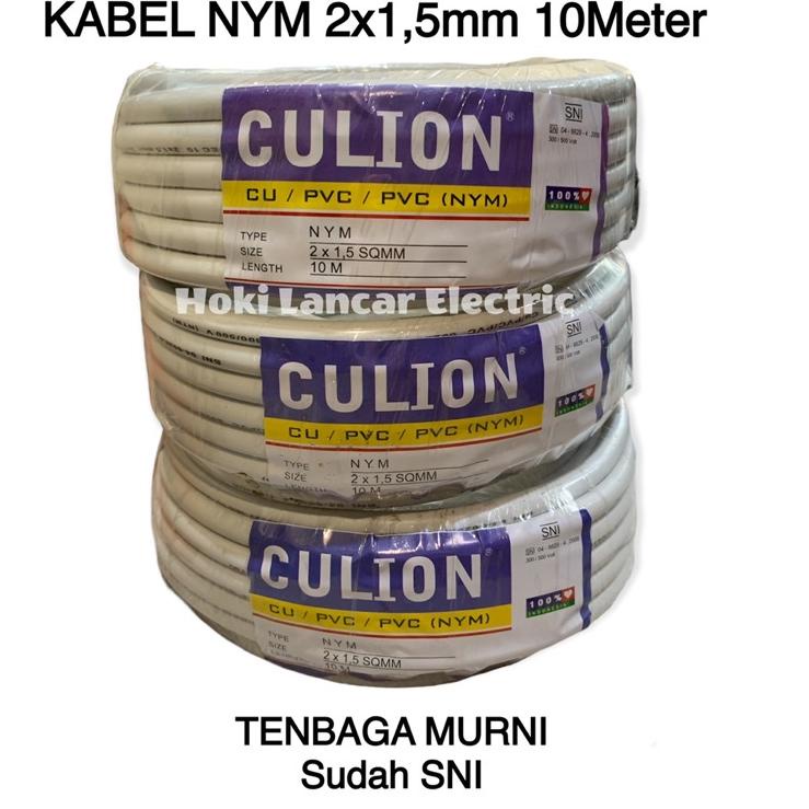 Ready Terlaris KABEL NYM LISTRIK 2X1,5 mm SNI 10METER CULION KABEL KAWAT/KABEL LISTRIK SNI