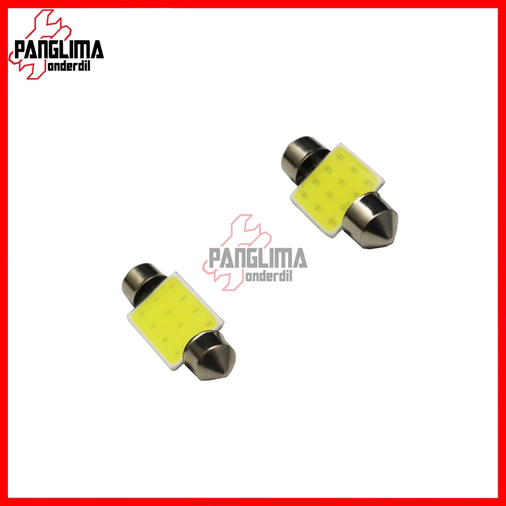 Lampu Kabin Plafon Mobil   LED COB 12 31-36 mm Interior Festoon Putih Super Terang