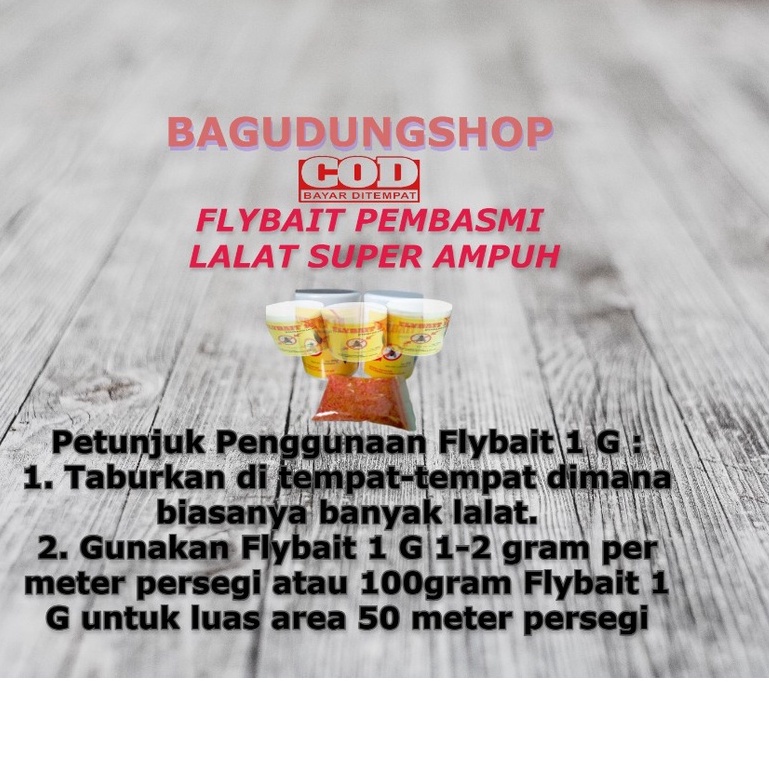 Flybait 1G Pembasmi lalat fly bait obat racun basmi lalat super ampuh kemasan ulang 20 gram