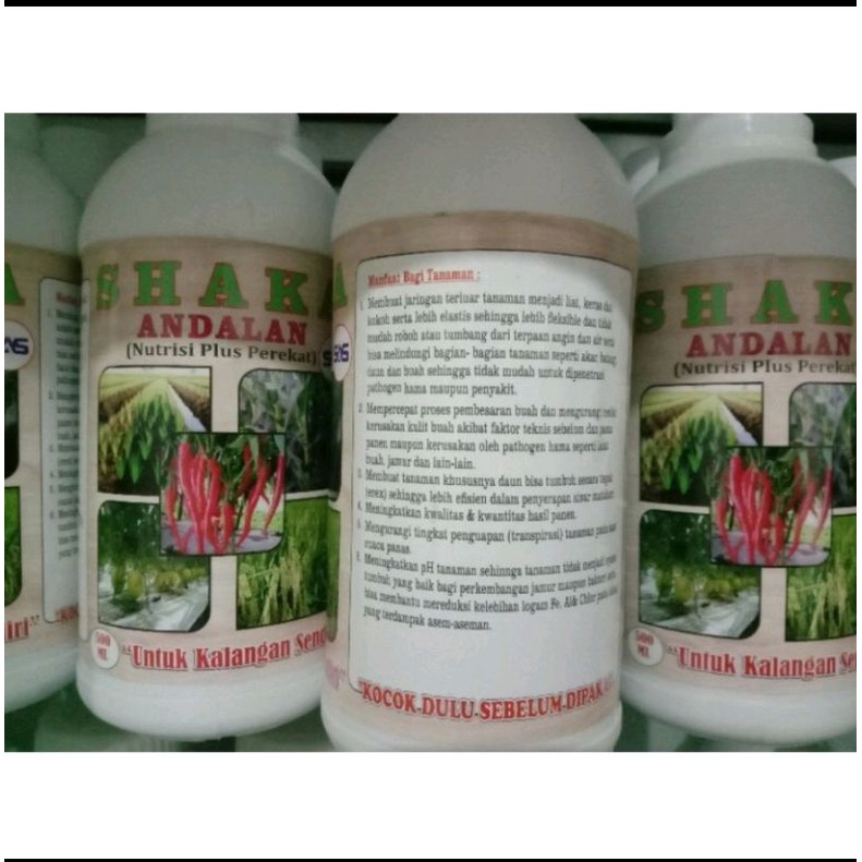 Pupuk SHAKA ANDALAN 500 ml Vegetatif Generatif "Njegrik Mania" Penguat Batang Tanaman & Penetral