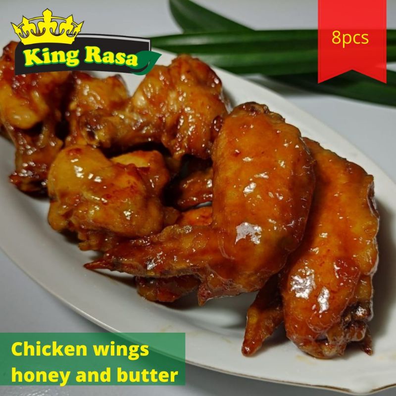 

Ayam Goreng Saus Madu Butter Chicken Wings Honey Butter Sauce 350gr 8pcs Frozen Food King Rasa manis gurih crispy