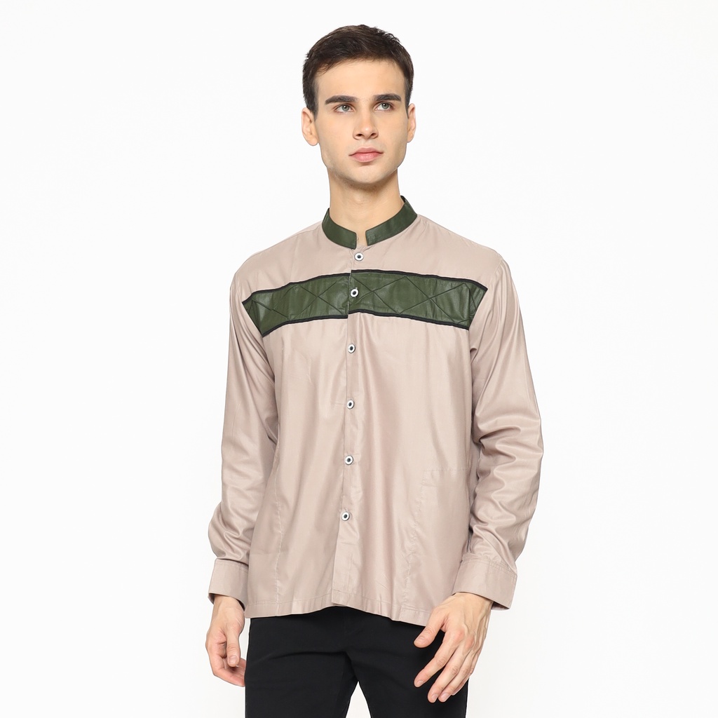 Asakhi - Baju Koko Kurta Premium Lengan Pendek Sakka Warna Sage