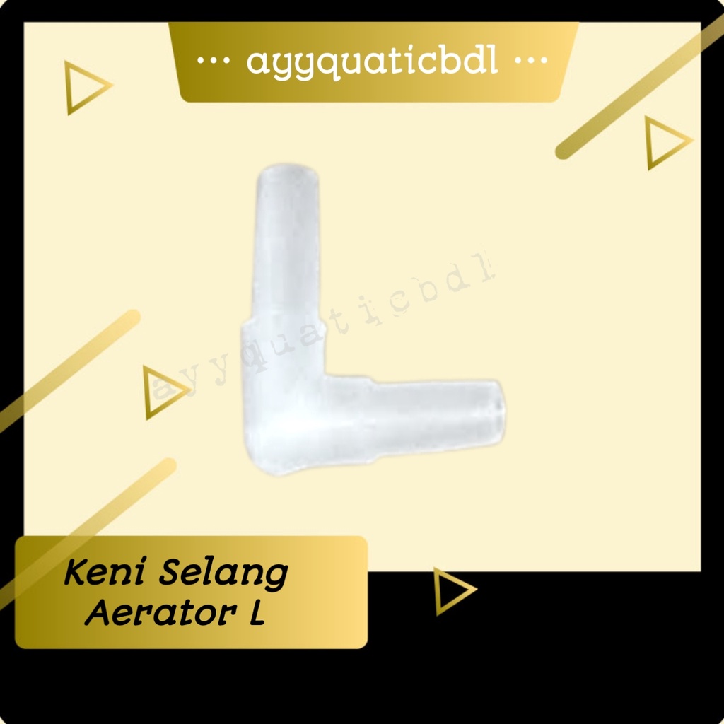 Sambungan Konektor Keni Cabang L Selang Aerator Akuarium Hidroponik Aquascape