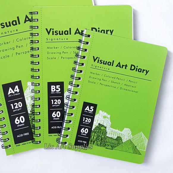 

V-Tec Visual Art Diary Spiral Sketchbook A4 - 60 lembar / 120 gsm