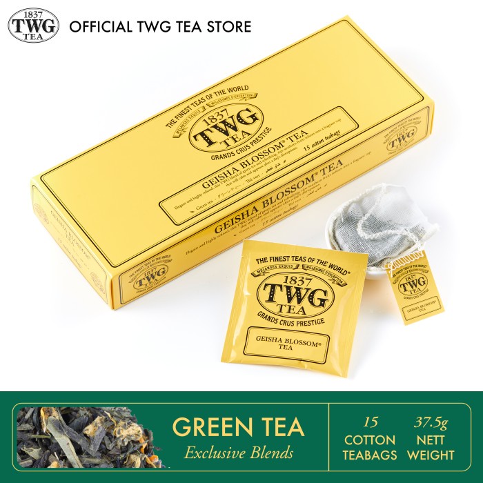 

Discount TWG Tea Geisha Blossom Tea, Cotton Teabag /TEH DIET/TEH PELANGSING/TEH HIJAU/TEH JATI