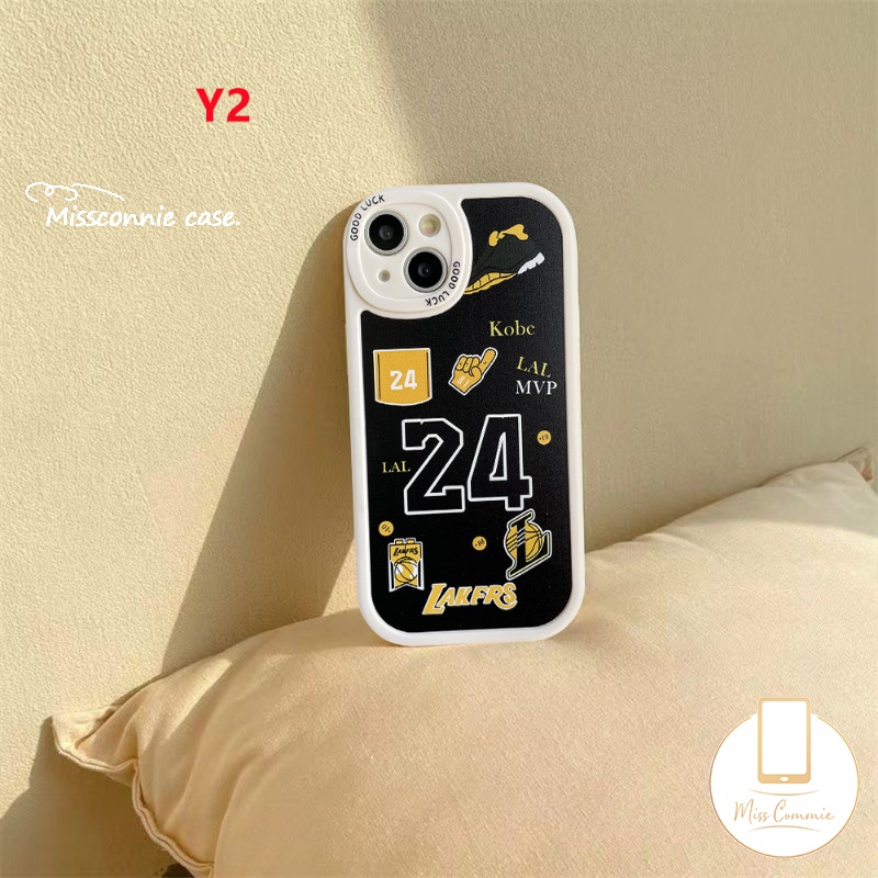 Case Untuk Samsung A03s A04 A32 A14 A22 A73 A04s A50s A30s A12 A23 A50 A53 A13 A21s A52s A33 A11 A20s A72 A03 A52 A02s A31 A10s A71 A51 Trendy N.B.A Lakers Kobe James Label Soft Case