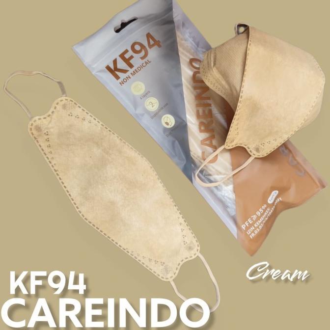 CREAM - CAREINDO KF94 MASKER KF94 CAREINDO KOREA KF94 4PLY t-originalsby Murah