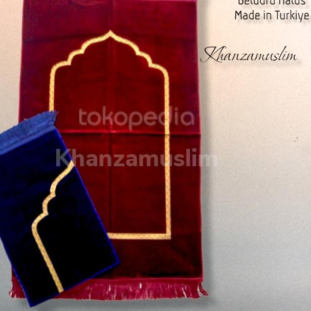 SAJADAH ZIRVUE POLOS /TURKIYE TEBAL - Merah