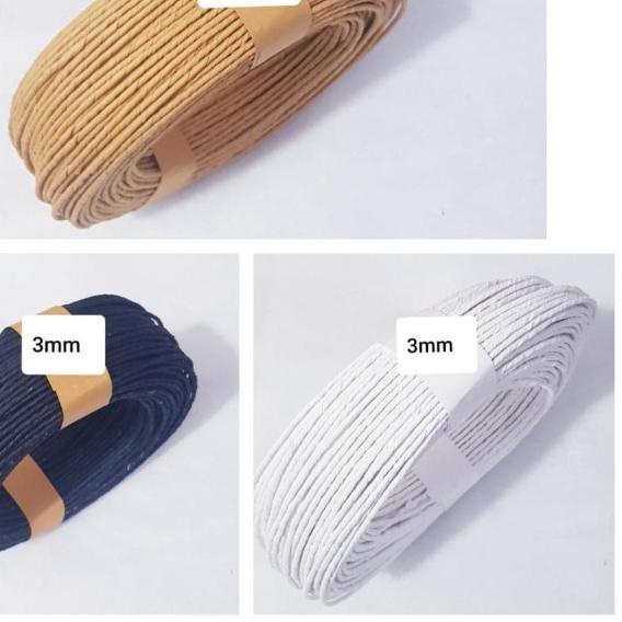 

TALI KERTAS PAPERBAG DLL 3MM ISI 100METER - PUTIH 3MM S6, 100 METER