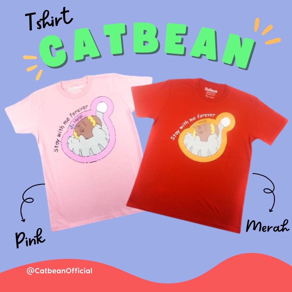 Tshirt Catbean LIMITED Baju Kaos Motif Ball Cat Bahan Katun Import