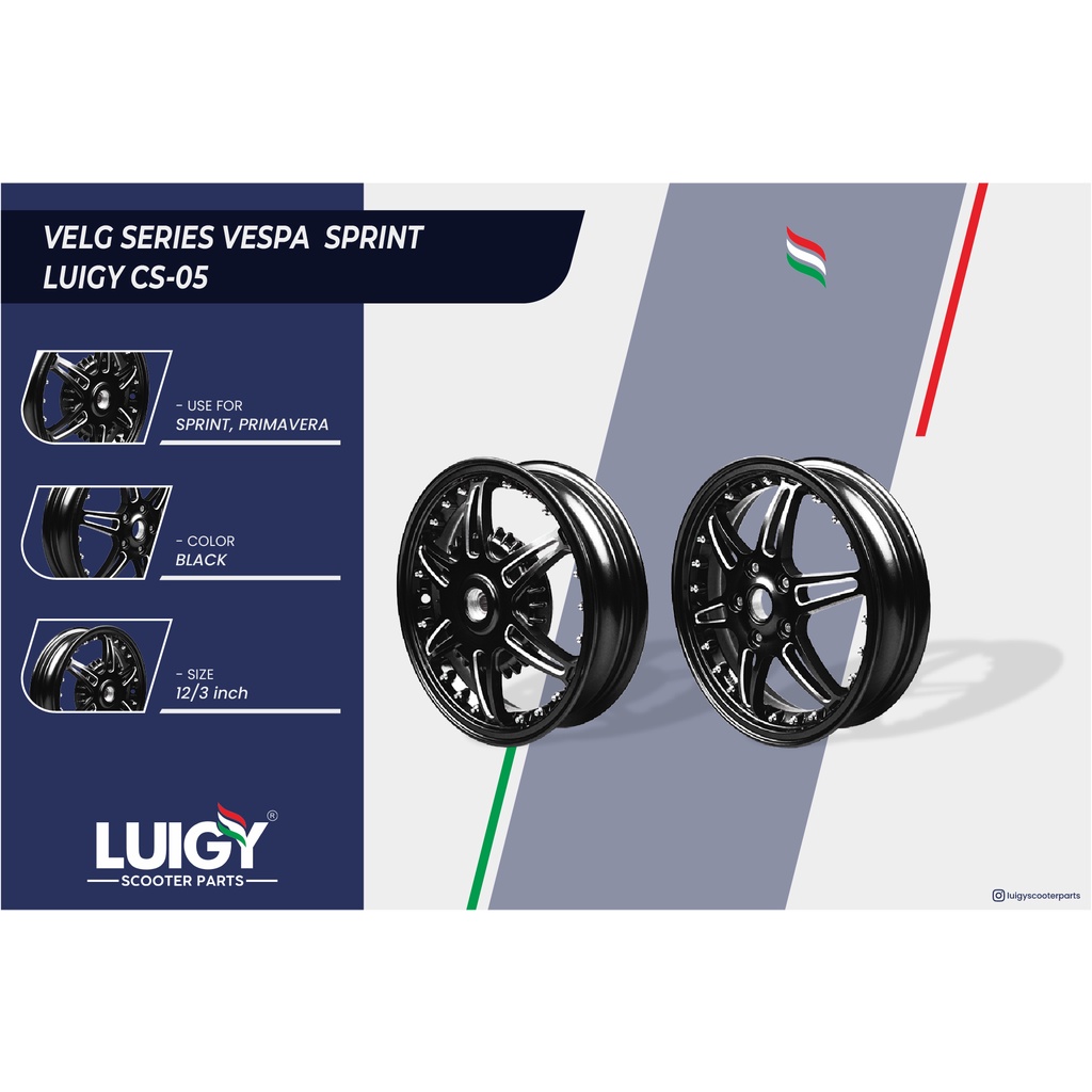 Velg Vespa Matic Sprint Primavera Ring 12 Cs 05 Luigy Onemotoshop