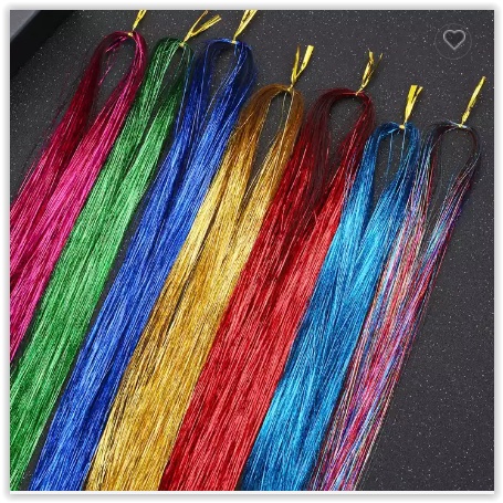 Termurah Aksesoris Rambut Palsu Holographic Sparkle Hair Tinsel Glitter Extensions Highlight
