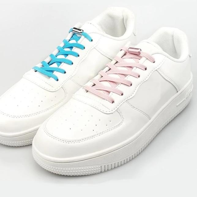 Tali Sepatu Elastis Elastic Shoe Lace Lock Ulir - navy