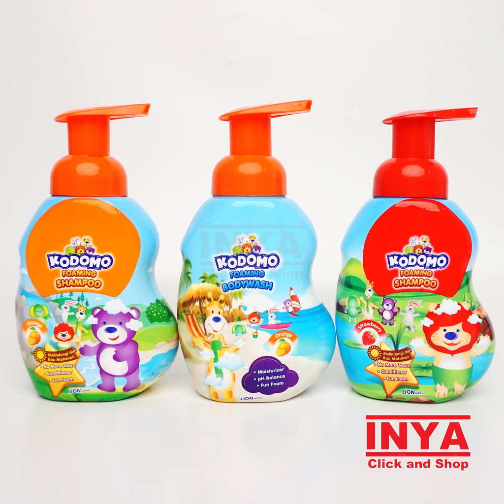 KODOMO FOAMING BODYWASH &amp; SHAMPOO 250ml - Sabun Bayi &amp; Anak