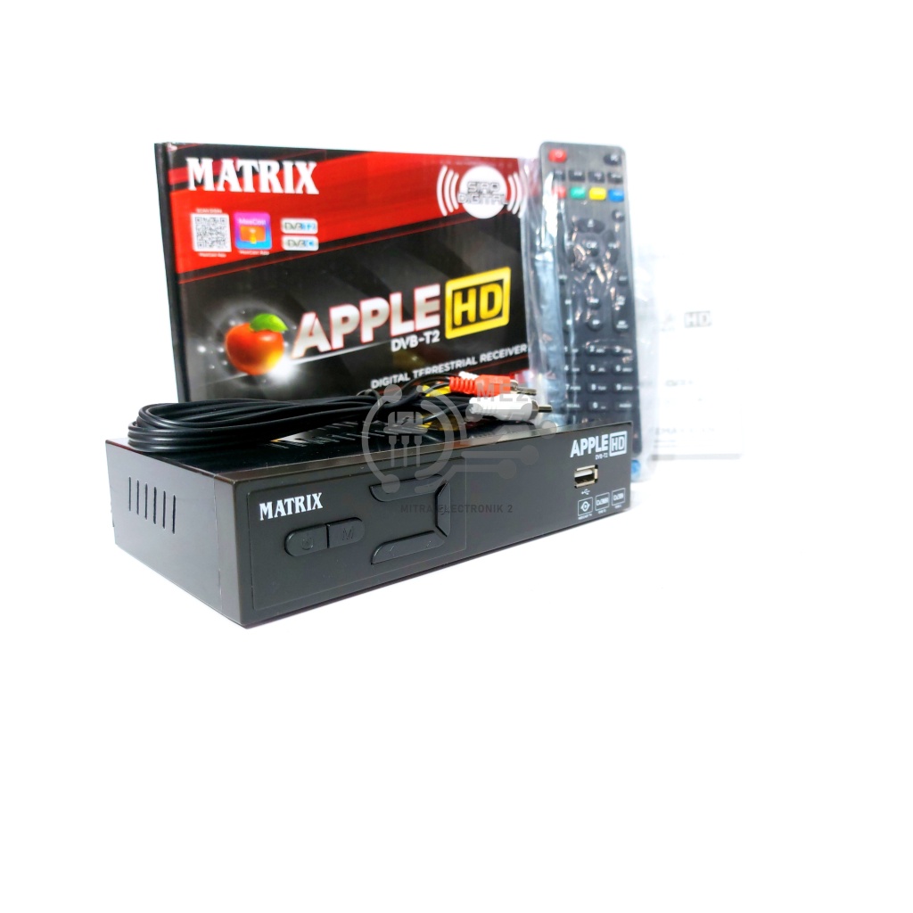 Set Top Box STB Matrix Apple Merah HD DVB T2 Setopbox Antena TV