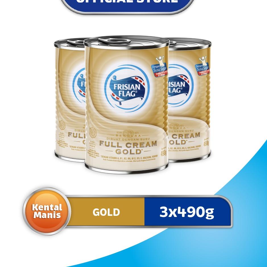 

Frisian Flag Susu Kental Manis Gold Kaleng 490gr - 3 Pcs
