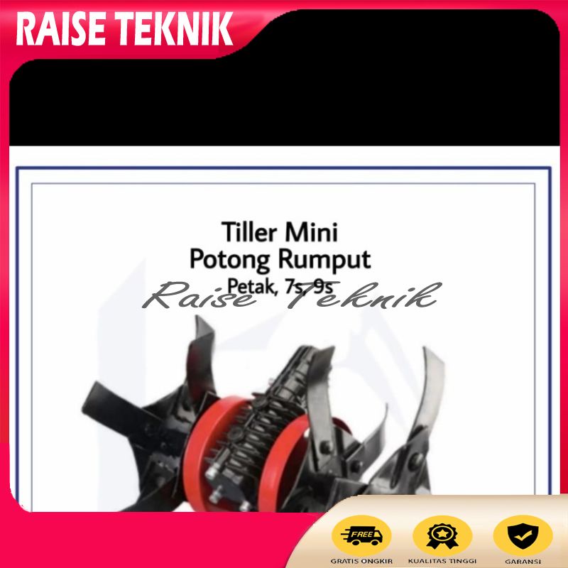 TILLER MINI POTONG RUMPUT KOTAK *7 *9 PENGGEMBUR TANAH TILLER HEAD