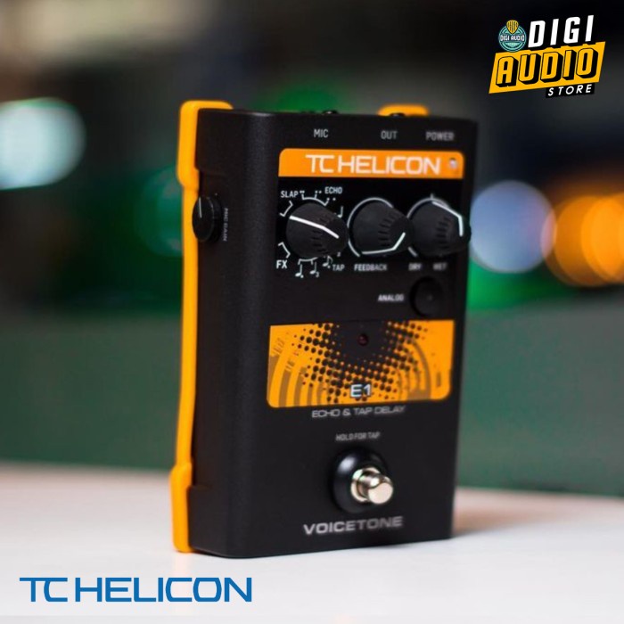 Efek Vocal Echo & Tap Delay Tc Helicon Voicetone E1 Vocal Effect #Original