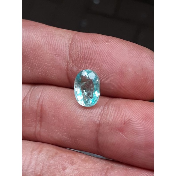 jual murah 5jt saja natural [EMERALD BERYL COLOMBIA MINOR OIL 3.25CT BLUEISH GREEN METALIC] zamrud c