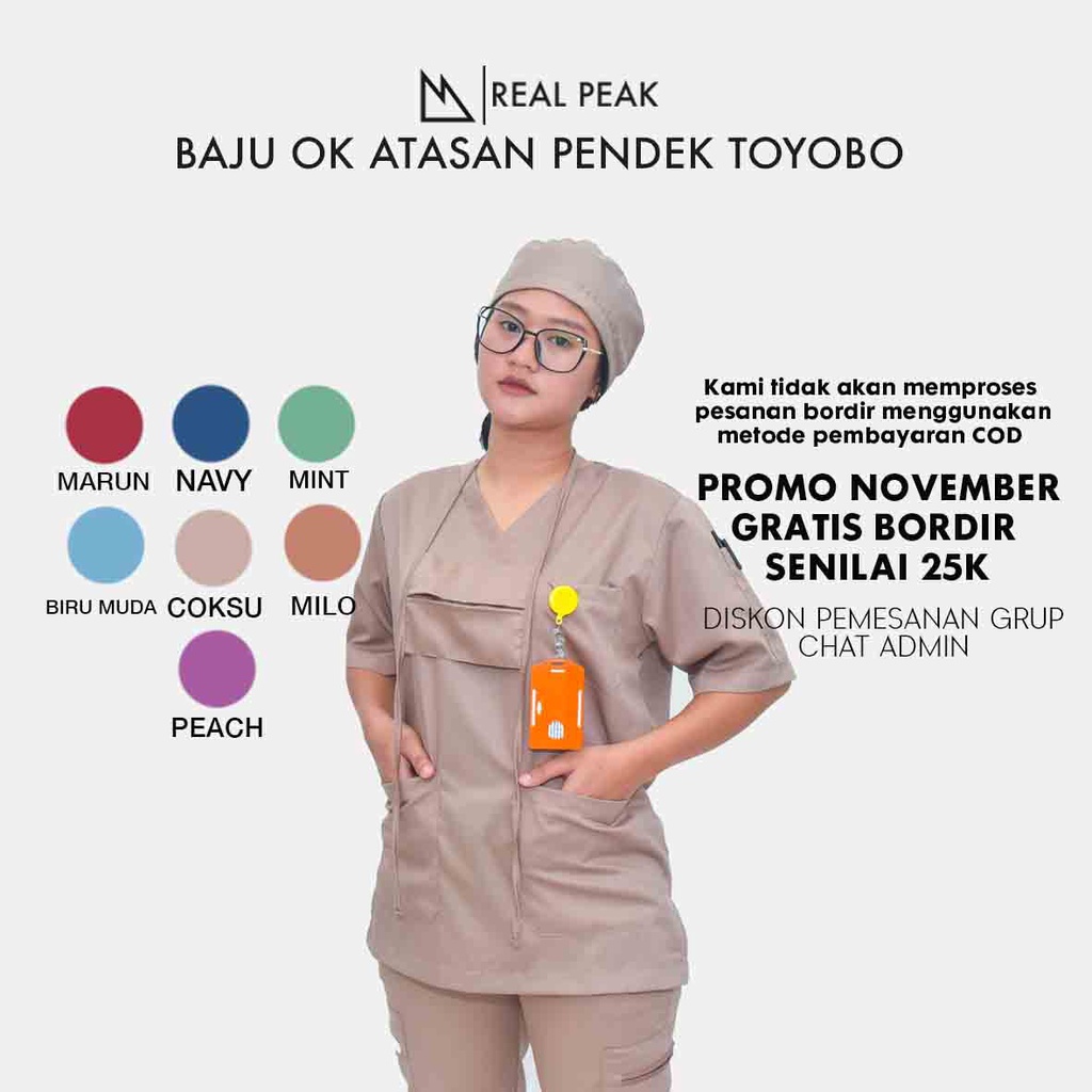 REALPEAK -  Doctor Scrub's Atasan Baju OK Lengan Pendek