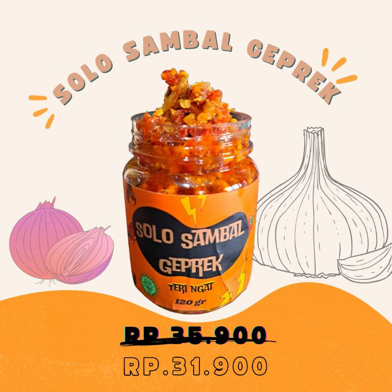 

Solo sambal geprek varian Teri_Ngat 200gr