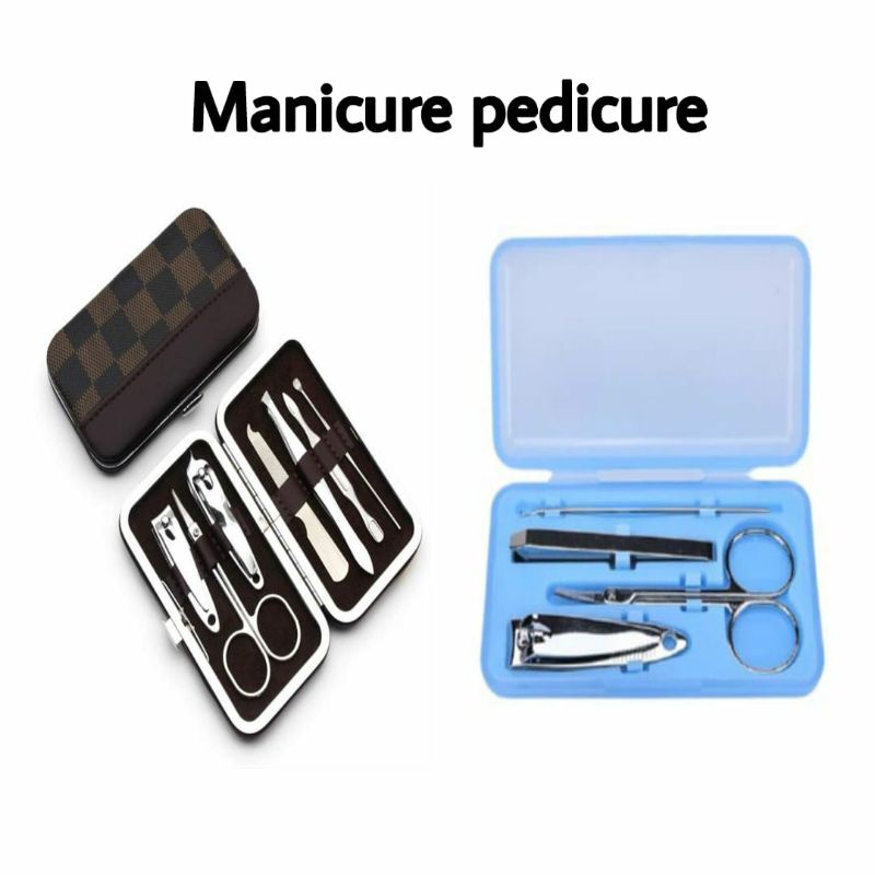 Manicure Pedicure kit set for Adult untuk Dewasa berbagai macam warna dan motif lengkap 7 in 1 / 4 in 1 bagus aman berkualitas murah