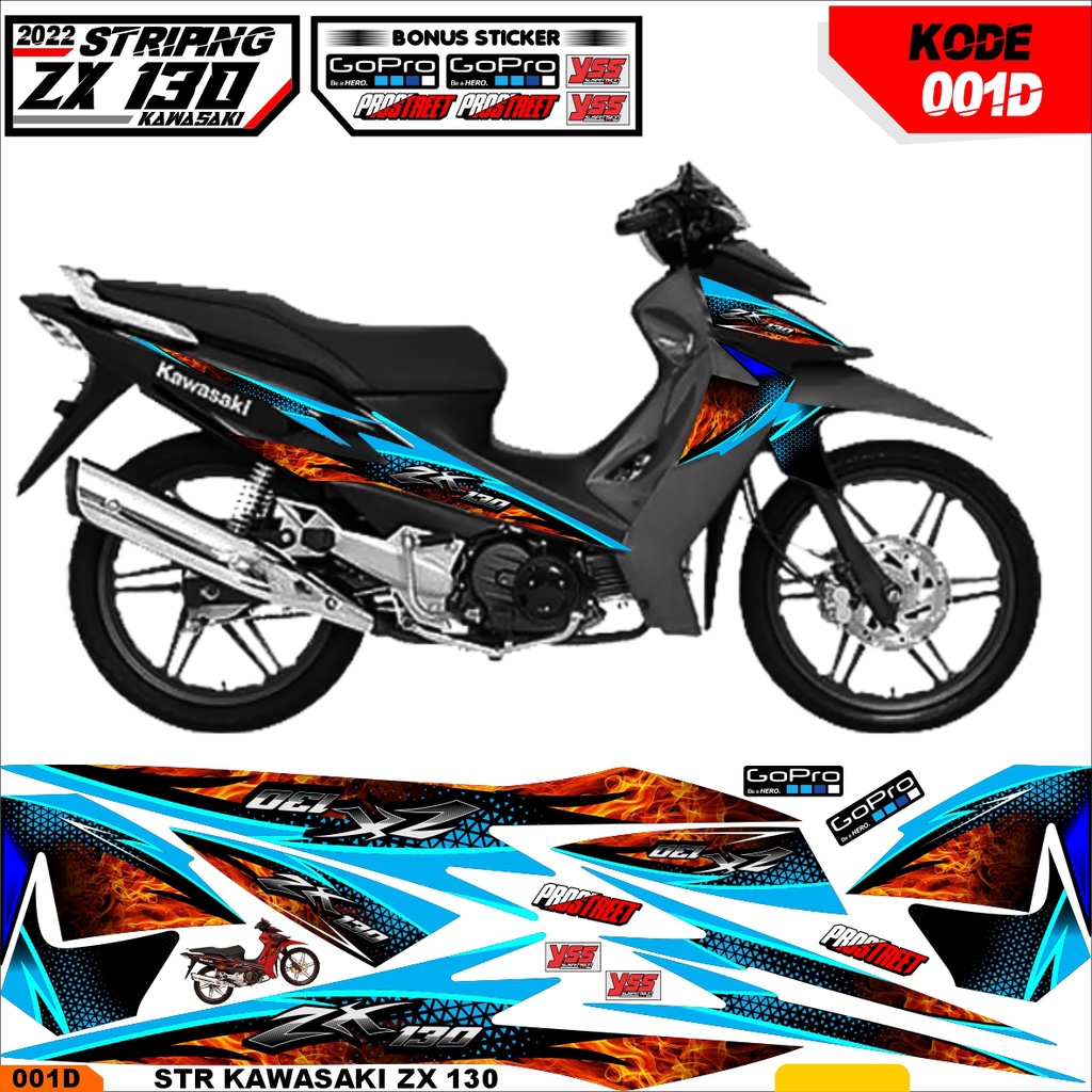 Striping Sticker Decal Kawasaki ZX 130 Striping Sticker Kawasaki ZX 130 kode 001