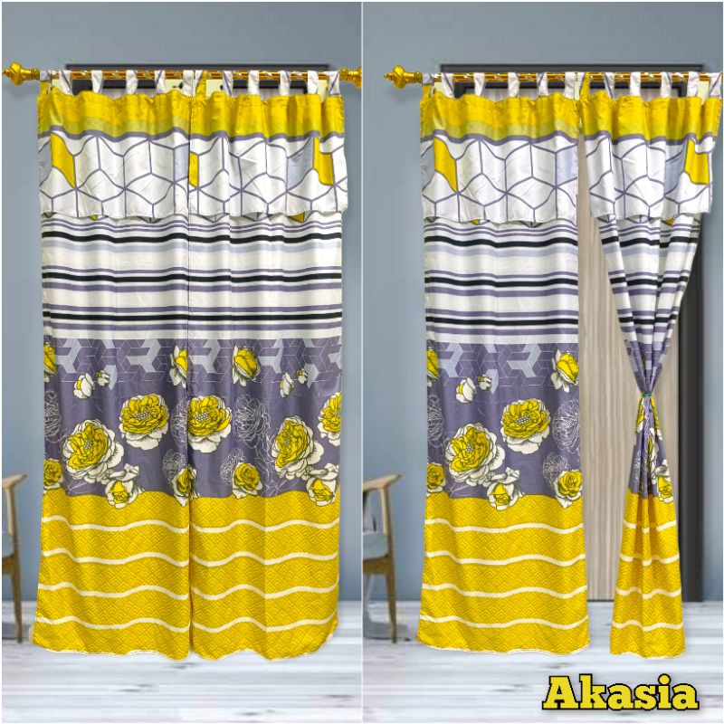Gorden Pintu Motif Akasia