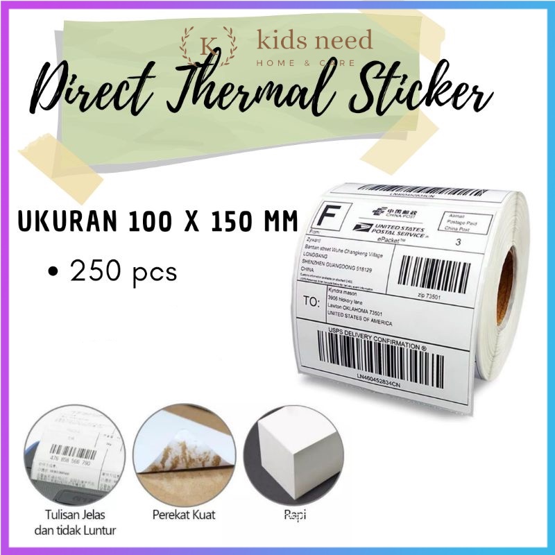 Jual Thermal Label Direct Barcode 100x150/Sticker Ukuran A6 / Kertas ...