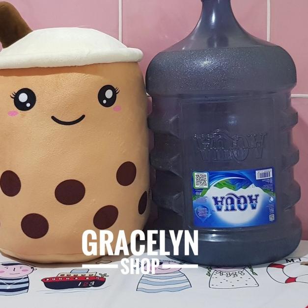 Boneka bantal boba milk tea brown sugar JUMBO - Brown Sugar