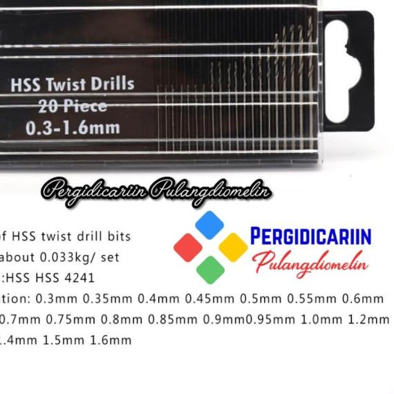 Bor Rojok Spuyer Pilot jet Bor Tangan Manual + 20pcs Mata Bor Microbox