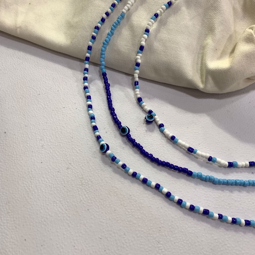 EYE Beaded Necklace l Kalung Manik Manik Mata l Aesthetic Pria Wanita