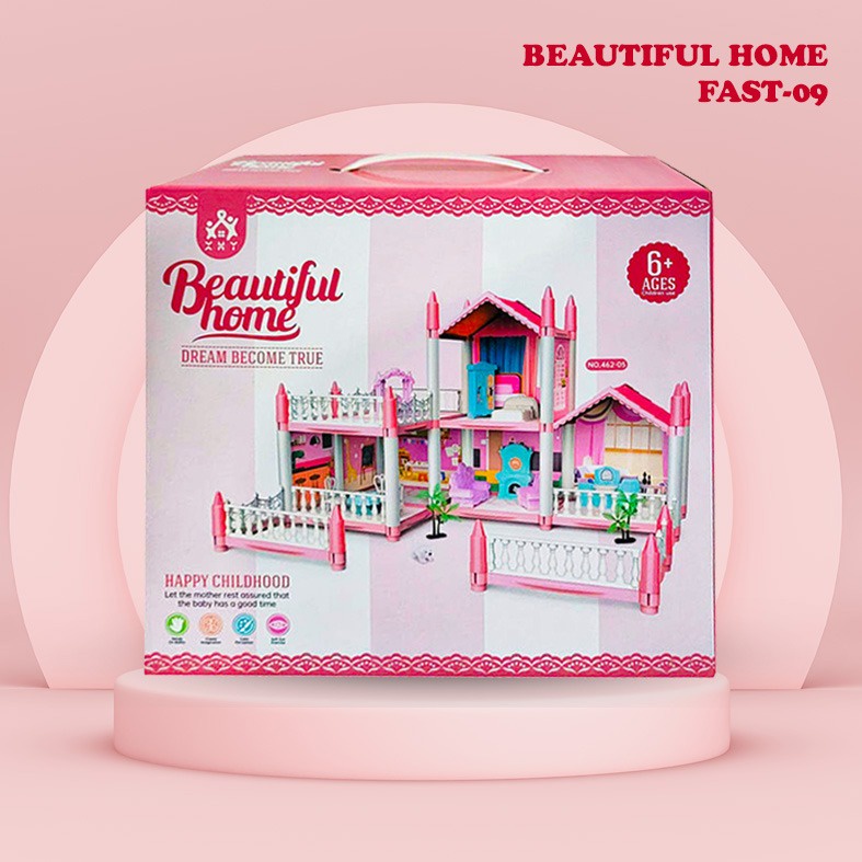 BEAUTIFUL HOUSE Rumah Boneka Barbie Mainan Anak Perempuan