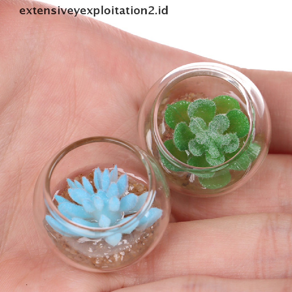 Miniatur Pot Bunga Skala 1: 12 Untuk Aksesoris Rumah Boneka
