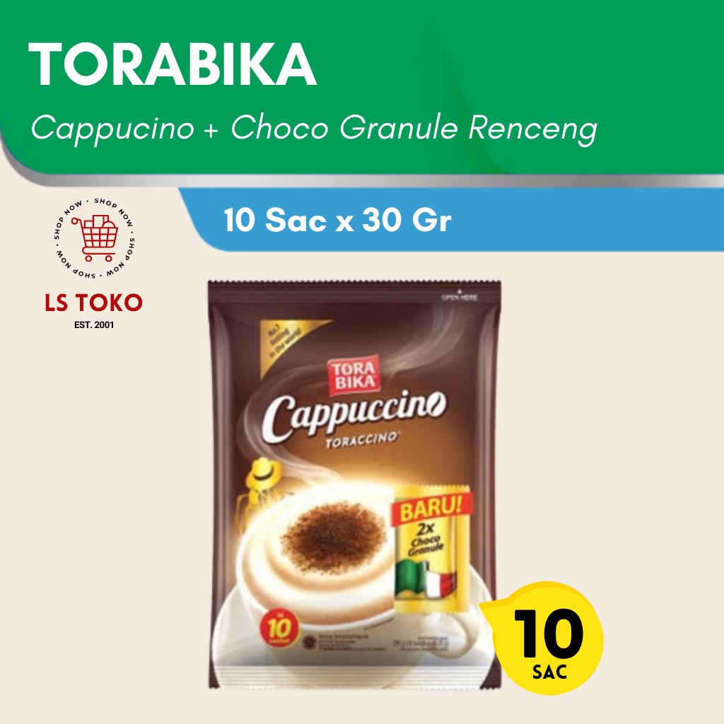 

KOPI TORABIKA CAPPUCINO + CHOCO GRANULE RENCENGAN (10 sac x 25gr)