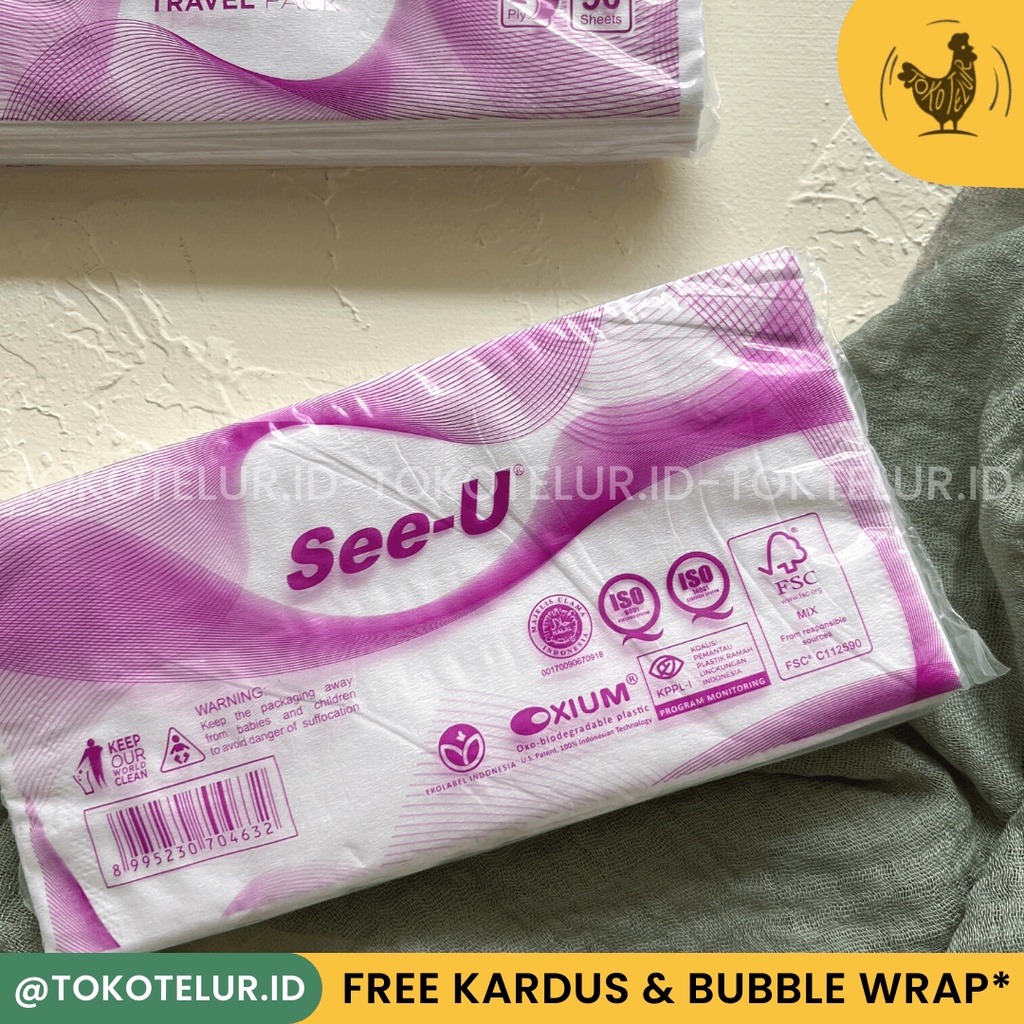 SEE-U - Tissue Travel Pack 50s lembar 2ply Tisu Travel