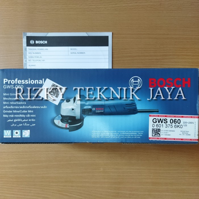 Bosch Gws 060/Gerinda Listrik Bosch/Gerinda Tangan Bosch/Mesin Potong